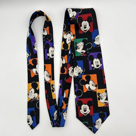 Disney Necktie Mickey Mouse Multicolor Tie Mickey Unlimited Neck Tie - Picture 1 of 6